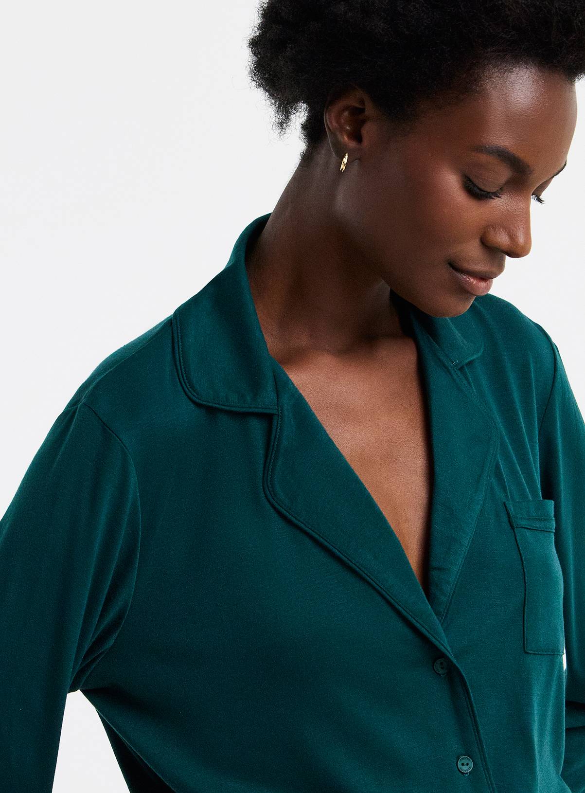 SIMPLY BE Viscose Blend Revere Pyjama Set 8-10 - Image 4